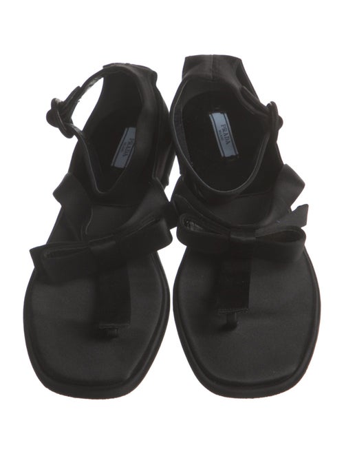 Prada Satin T-Strap Sandals