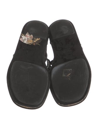 Prada Satin T-Strap Sandals