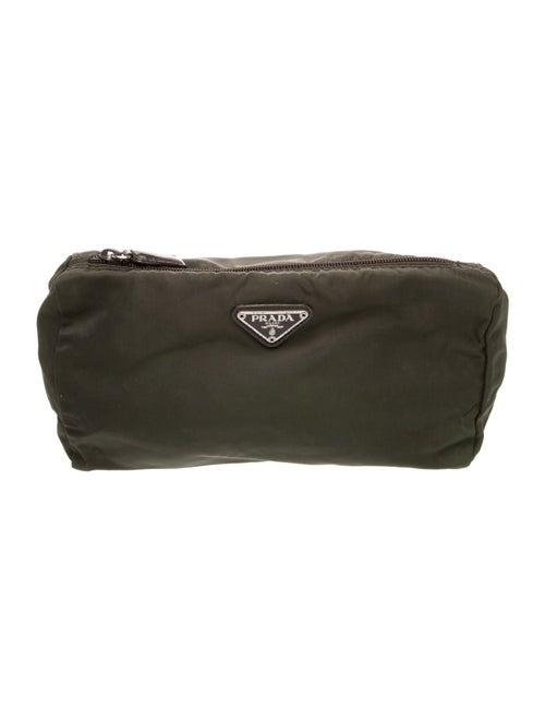 Prada Enameled Metal Triangle Clutch