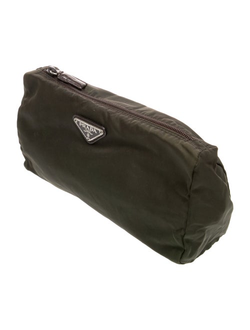 Prada Enameled Metal Triangle Clutch