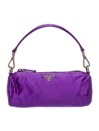 Prada Enameled Metal Triangle Top Handle Bag