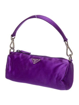 Prada Enameled Metal Triangle Top Handle Bag