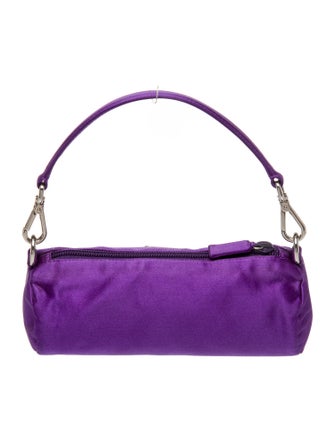 Prada Enameled Metal Triangle Top Handle Bag