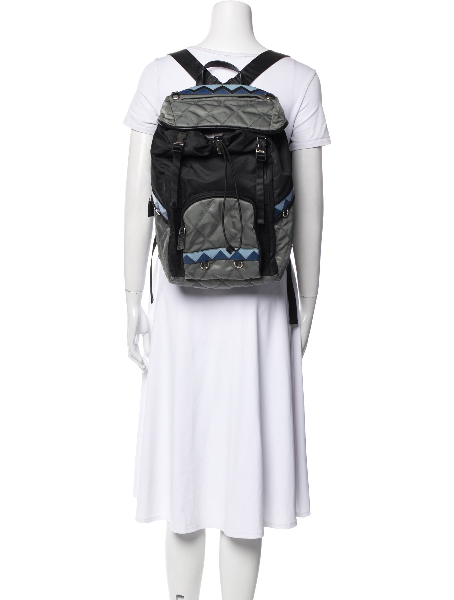 Prada Tessuto Nylon Backpack - Black Backpacks, Handbags