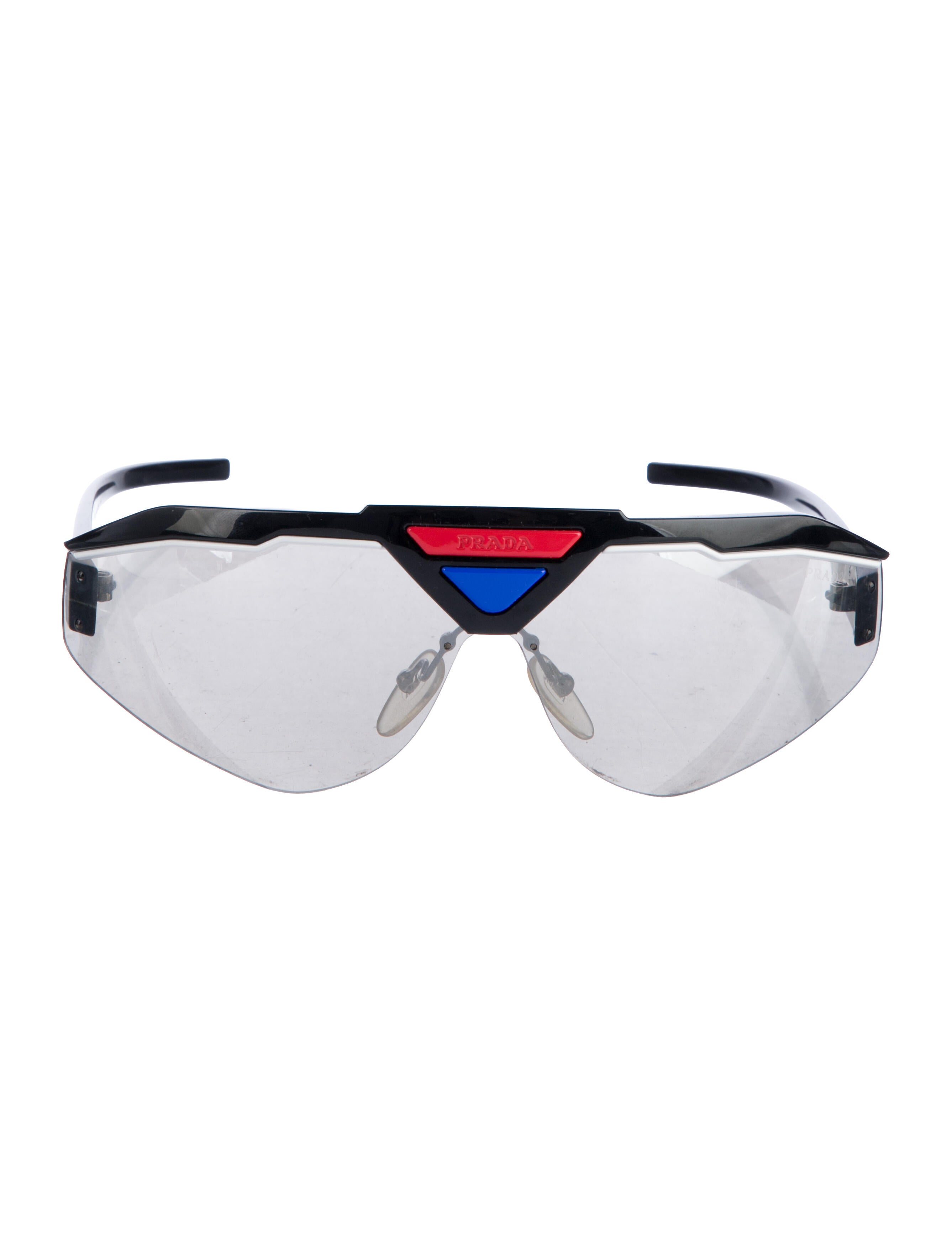 Prada Shield Mirrored Sunglasses