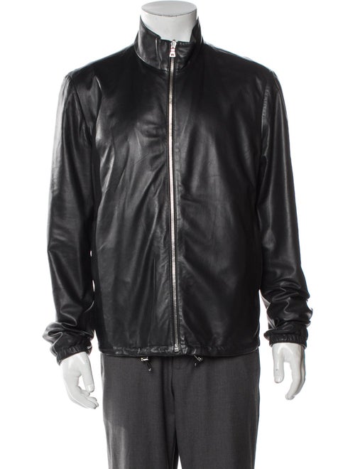 Prada 2013 Enameled Metal Triangle Moto Jacket