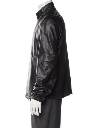 Prada 2013 Enameled Metal Triangle Moto Jacket