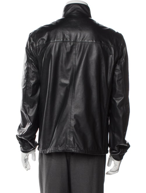 Prada 2013 Enameled Metal Triangle Moto Jacket
