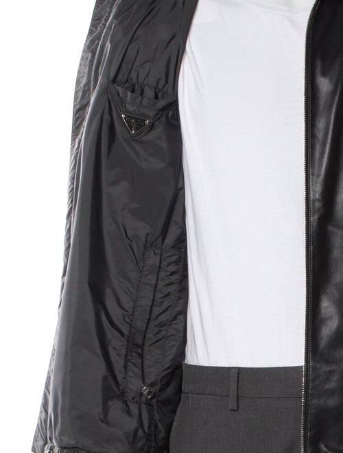 Prada 2013 Enameled Metal Triangle Moto Jacket