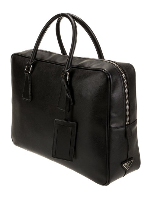 Prada Enameled Metal Triangle Briefcase