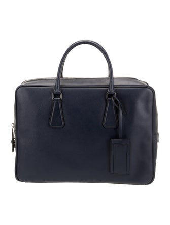 Prada Enameled Metal Triangle Briefcase