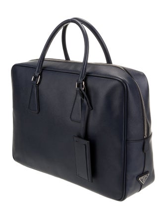 Prada Enameled Metal Triangle Briefcase