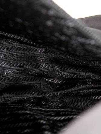 Prada Enameled Metal Triangle Re-Nylon