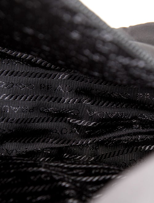 Prada Enameled Metal Triangle Re-Nylon