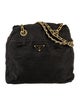 Prada Enameled Metal Triangle Shoulder Bag