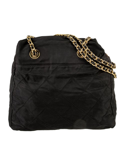 Prada Enameled Metal Triangle Shoulder Bag