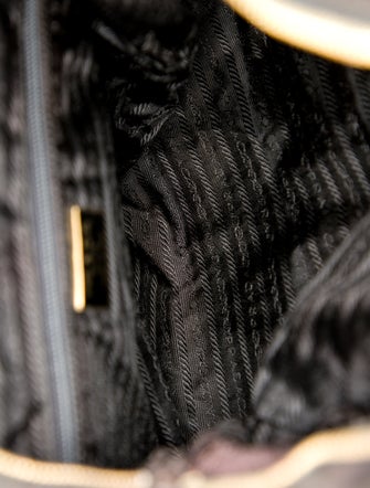 Prada Enameled Metal Triangle Shoulder Bag