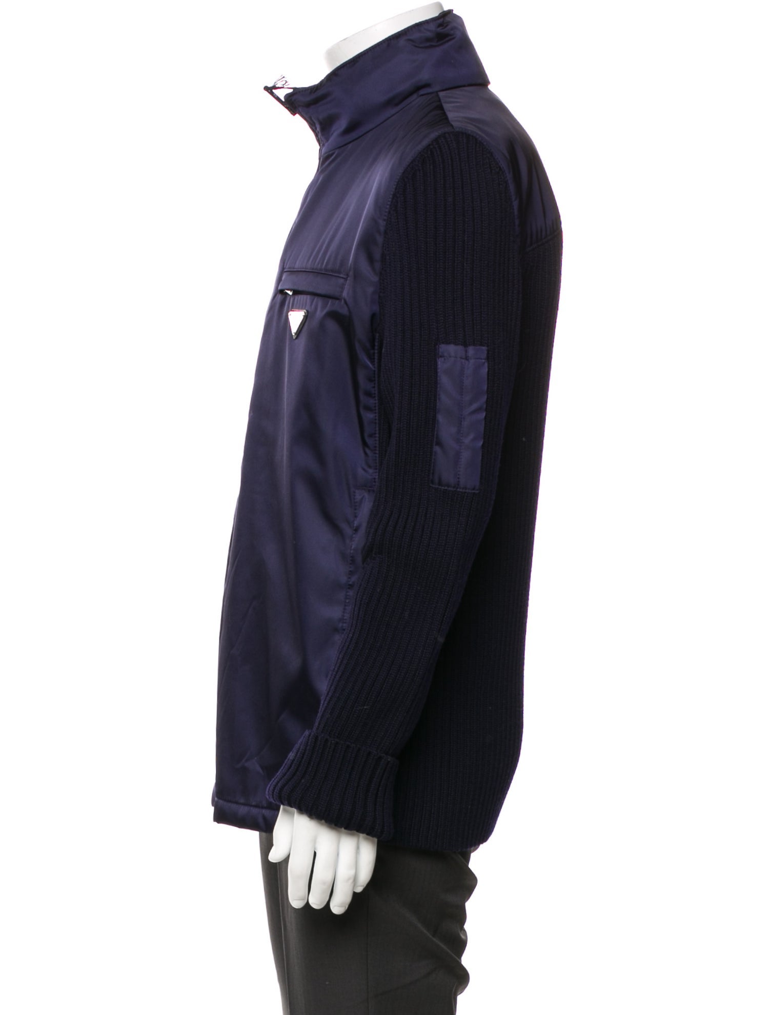 Prada 2018 Enameled Metal Triangle Windbreaker w/ Tags