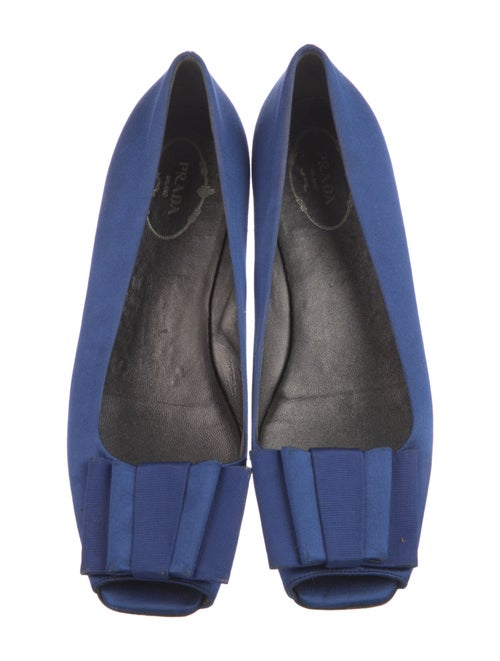 Prada Satin Bow Accents Flats