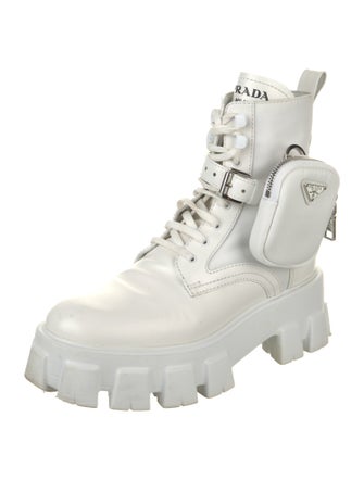 Prada Leather Combat Boots