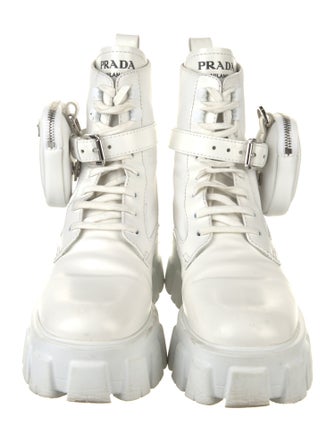 Prada Leather Combat Boots