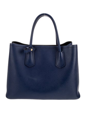 Prada Enameled Metal Triangle Double Bag Medium