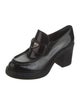 Prada Enameled Metal Triangle Patent Leather Pumps