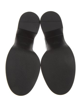 Prada Enameled Metal Triangle Patent Leather Pumps