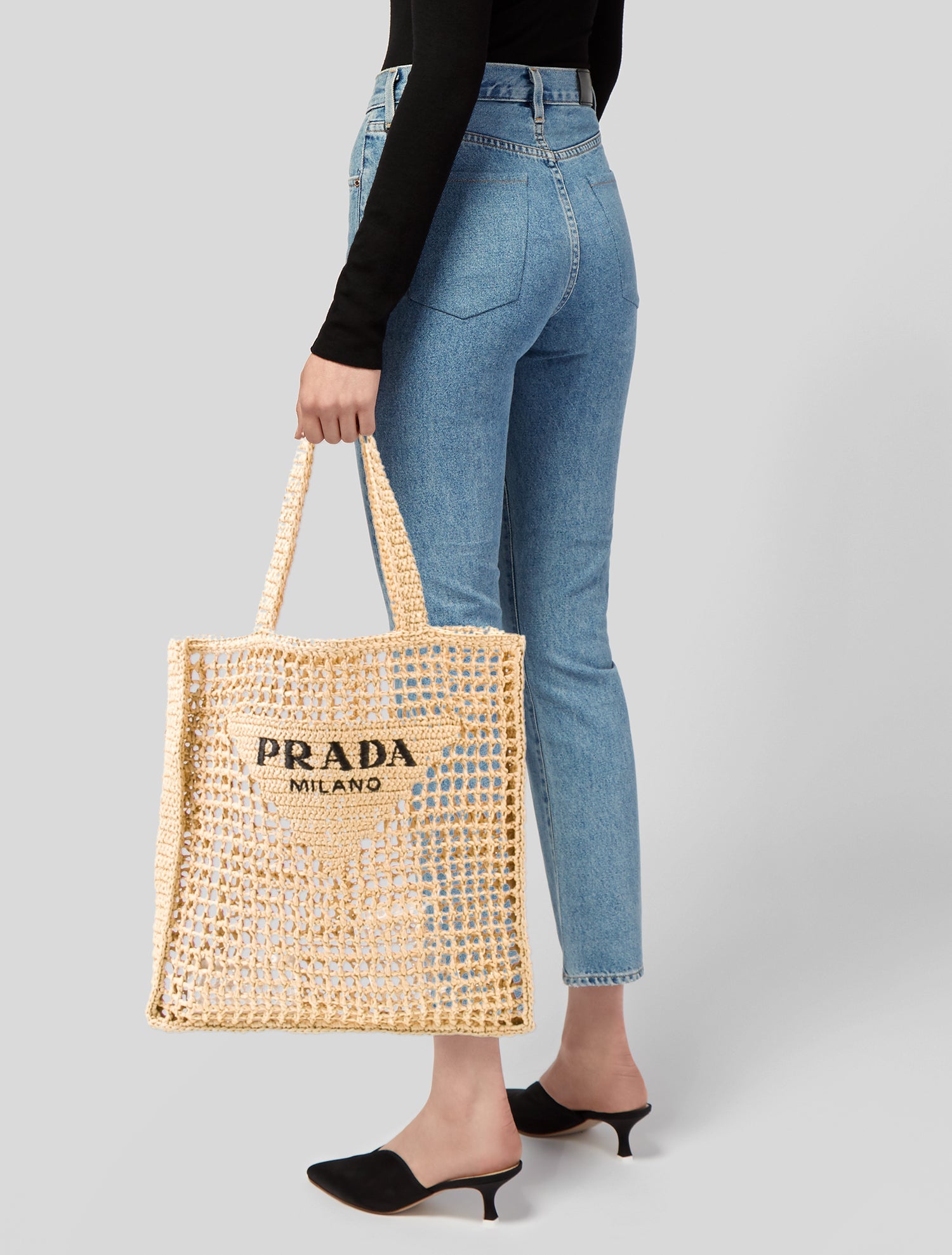 Prada Raffia Grass Tote
