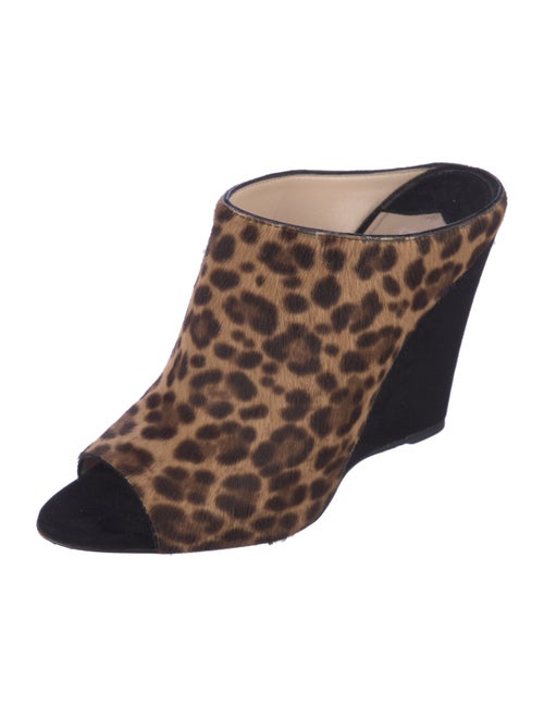 Prada Ponyhair Animal Print Slides