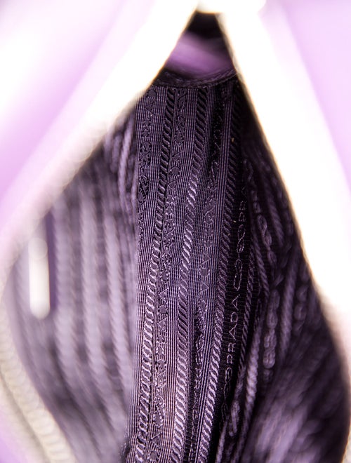 Prada Enameled Metal Triangle Crossbody Bag Mini