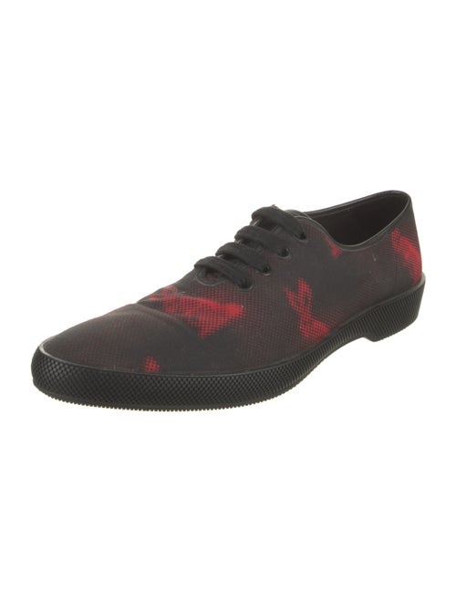 Prada Printed Leather Trim Embellishment Sneakers