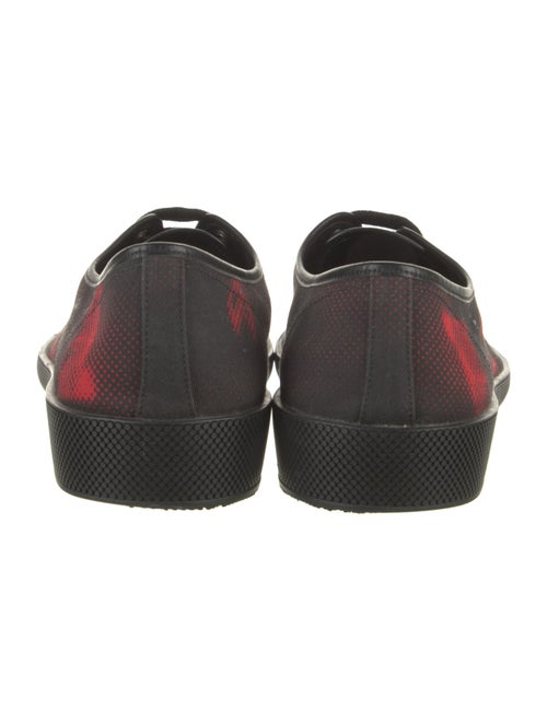 Prada Printed Leather Trim Embellishment Sneakers