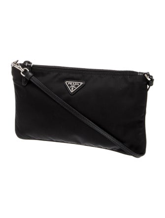 Prada Enameled Metal Triangle Top Handle Bag