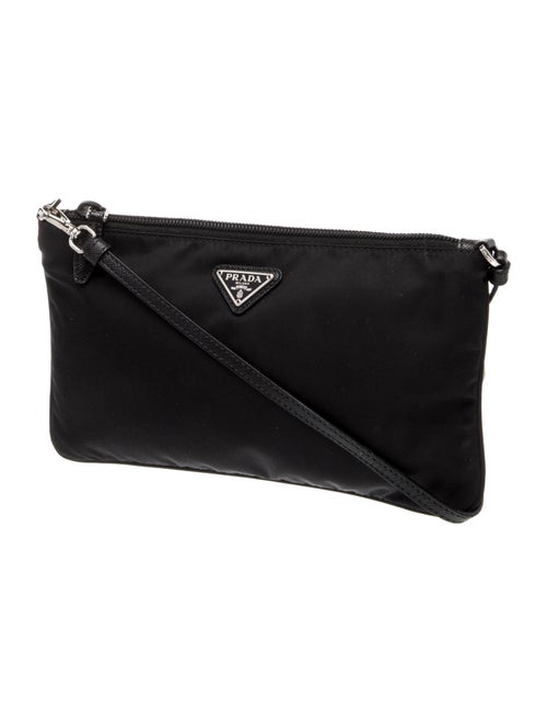 Prada Enameled Metal Triangle Top Handle Bag