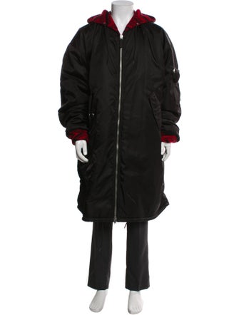 Prada 2021 Enameled Metal Triangle Parka