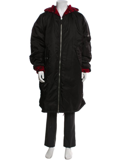 Prada 2021 Enameled Metal Triangle Parka