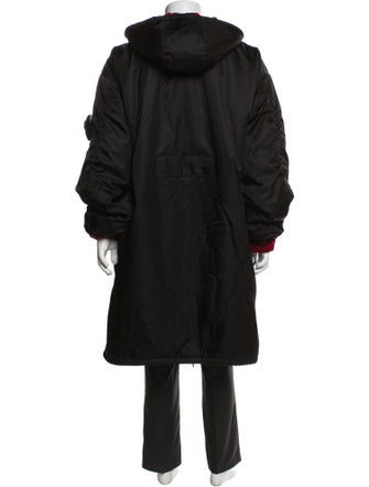 Prada 2021 Enameled Metal Triangle Parka