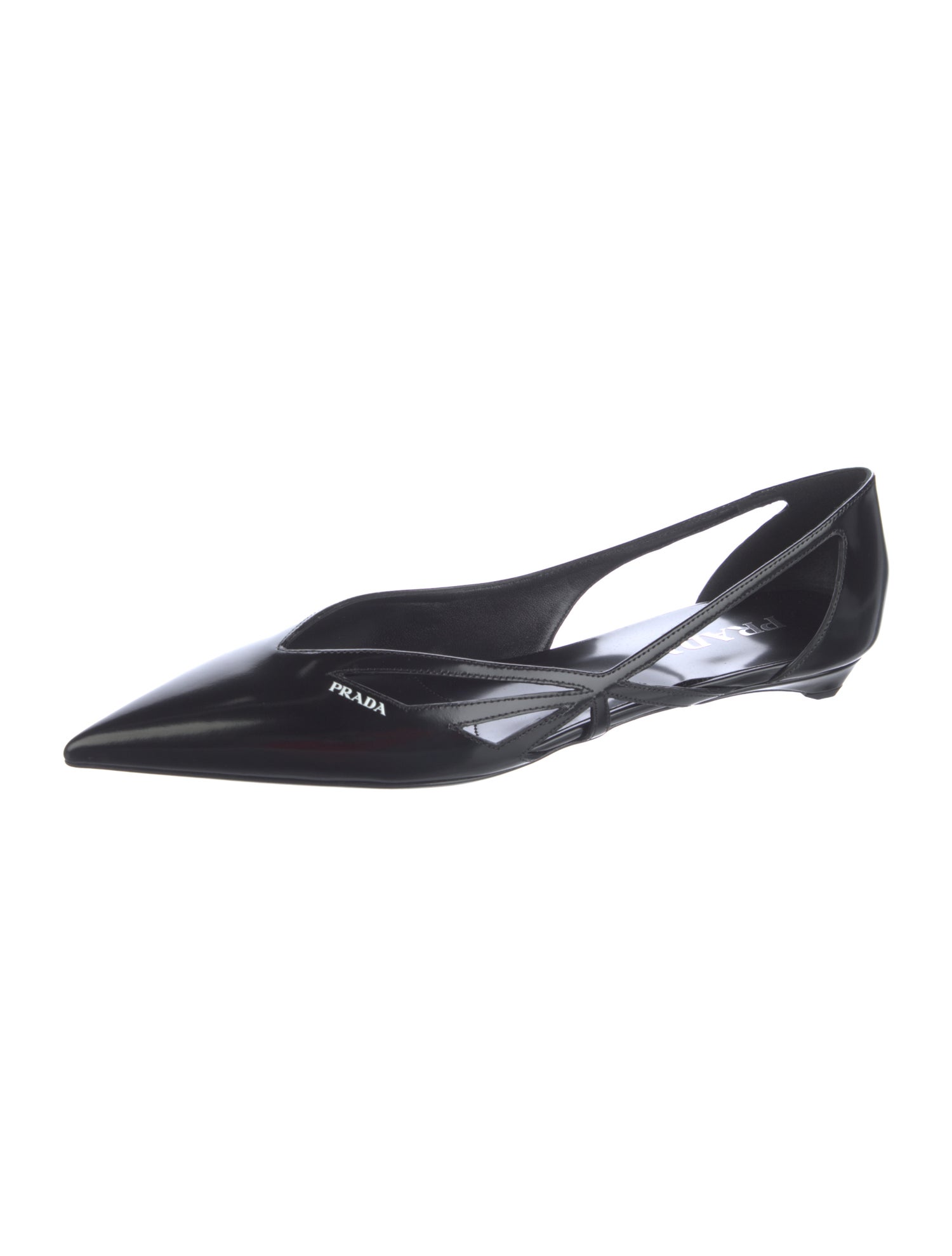 Prada Leather D'Orsay Flats