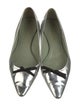 Prada Patent Leather Bow Accents Ballet Flats