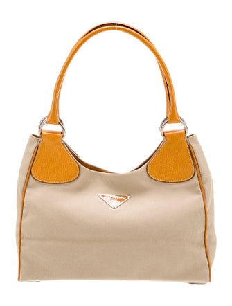 Prada Enameled Metal Triangle Moon