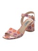 Prada Patent Leather Printed Sandals