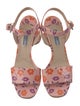 Prada Patent Leather Printed Sandals
