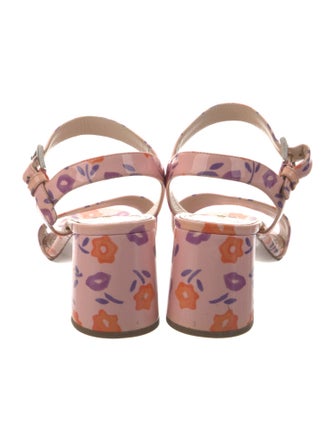 Prada Patent Leather Printed Sandals