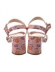 Prada Patent Leather Printed Sandals