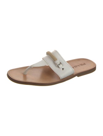 Prada Leather Flip Flops