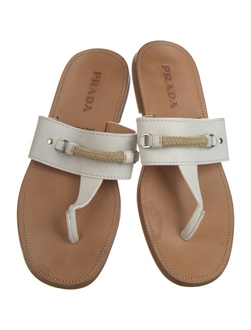 Prada Leather Flip Flops