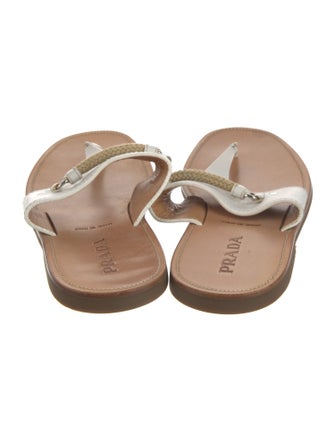Prada Leather Flip Flops