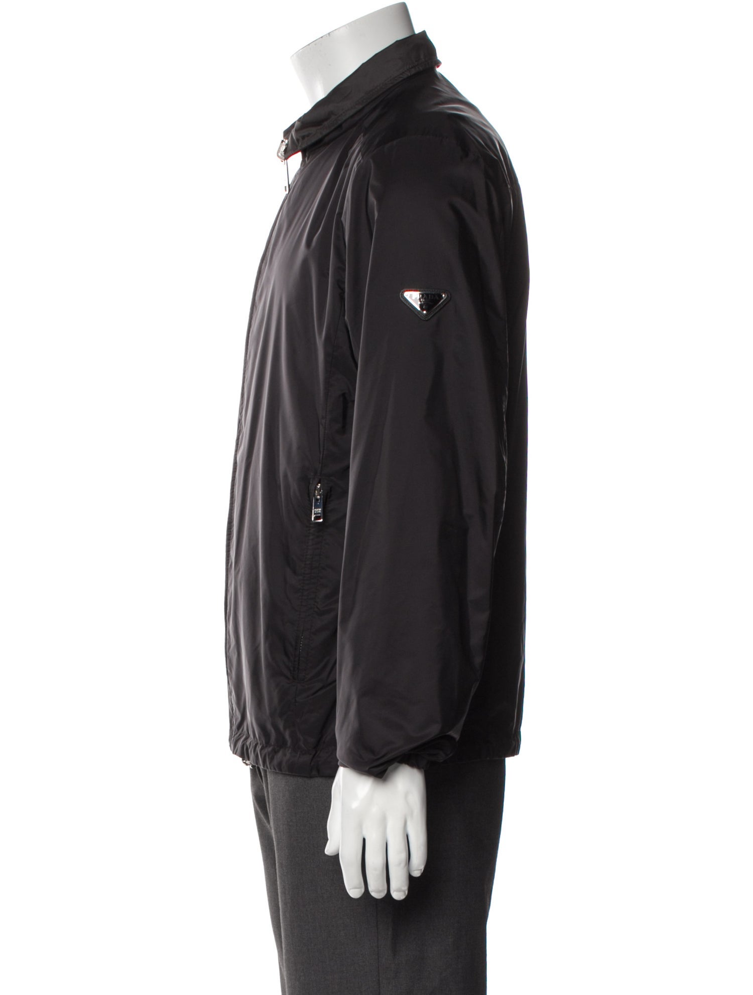 Prada 2021 Enameled Metal Triangle Windbreaker