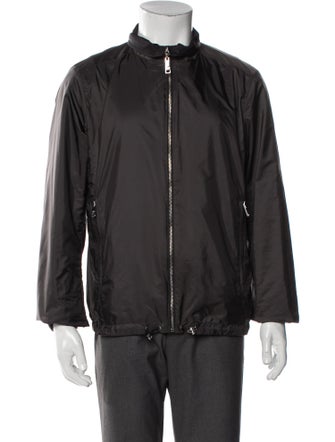 Prada 2021 Enameled Metal Triangle Windbreaker